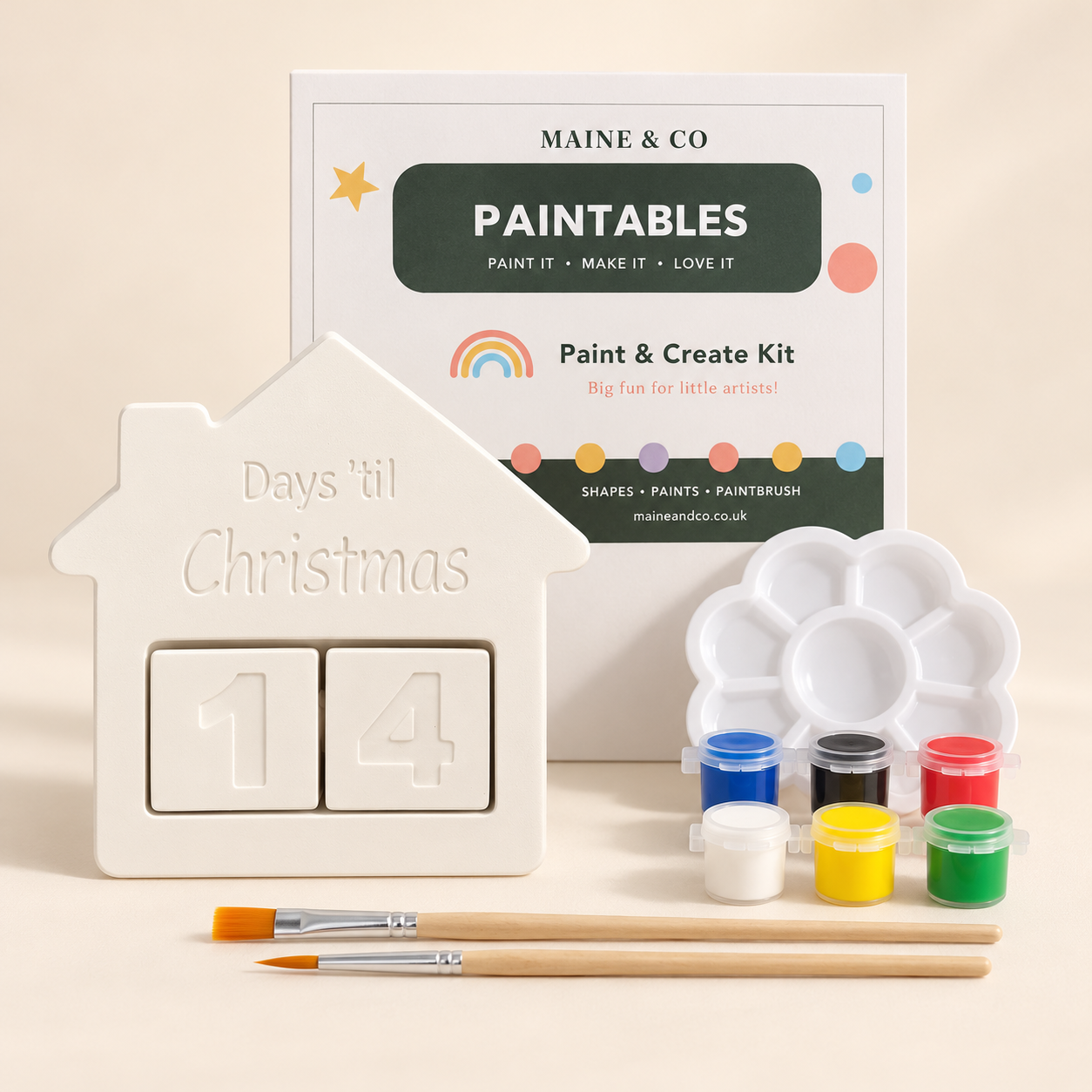 Christmas Countdown Paint and Create Kit | Maine & Co
