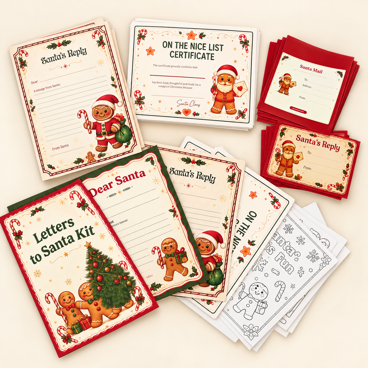 Gingerbread Letters to Santa Kit for Children | Maine & Co